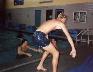 CHS XC 1988 -- Joe Trautwein poolside