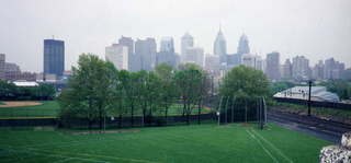 Penn Relays, Philadelphia skyline