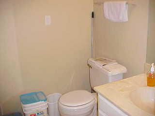 Downstairs powder room.