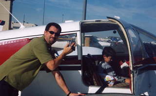 Devin and Luke posing in N4372J
