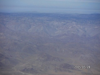 aerial -- mountains east of Julian, California