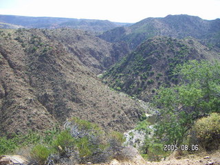 Bagdad, Arizona, run -- trails across the canyon