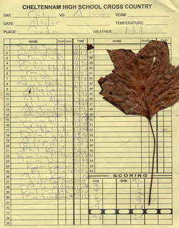 CHS XC 2005 race results (with autumn leaf)