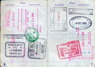 9 5ks. oldpassport 6-7 visas