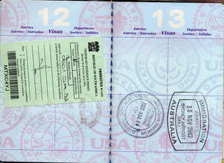 16 5ks. Passport 12-13 visas