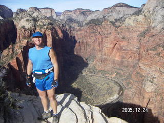 254 5nq. Zion National Park -- Angel's Landing hike -- Adam standing