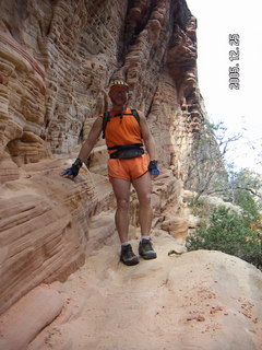 Zion National Park -- Angel's Landing hike -- Adam on top of the pile of rocks