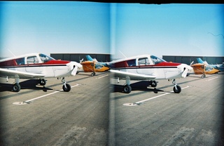 stereo-3D L+R parallel-eye Loreo -- Picacho Peak