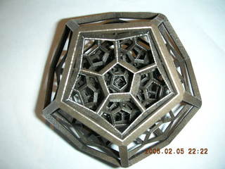 120-cell sculpture from Bathsheba Grossman