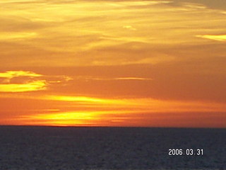 -- sunset at sea