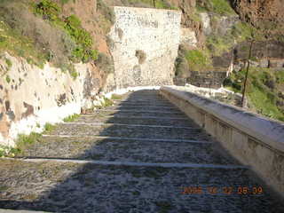2006 eclipse trip -- Santorini going down to port -- stairs