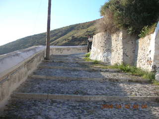 2006 eclipse trip -- Santorini going down to port -- stairs