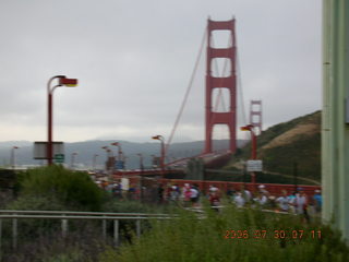 San Francisco half marathon crossing the Golden Gate Bridge