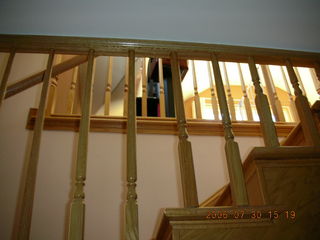 stairs in Ari's yellow house