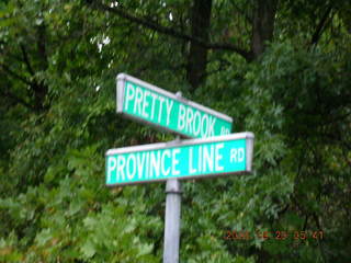 Princeton run -- Pretty Brook -- signpost