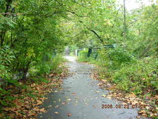 Princeton run -- Pretty Brook -- signpost -- BridgeOut sign