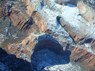 aerial -- Zion National Park -- Angel's Landing area