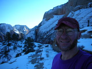 Zion National Park -- Adam 'rock climbing'