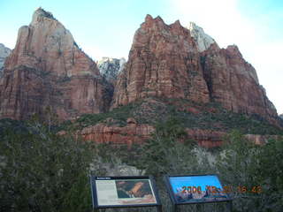 Zion National Park -- patriarchs at sunset