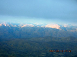 aerial -- mountains and clouds