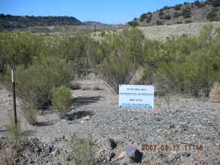 Bagdad run - Mine Area warning sign