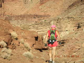 703 6bg. Canyonlands National Park - Lathrop Trail hike - Adam (tripod)