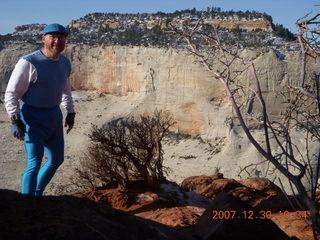 744 6cw. Zion National Park- Observation Point hike - Adam - view from the top