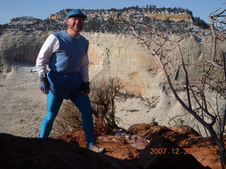 745 6cw. Zion National Park- Observation Point hike - Adam - view from the top