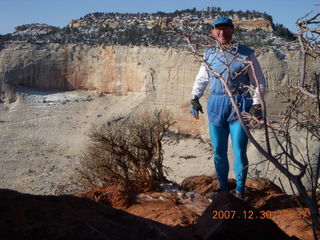 748 6cw. Zion National Park- Observation Point hike - Adam - view from the top