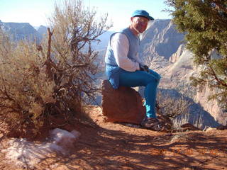 750 6cw. Zion National Park- Observation Point hike - Adam - view from the top