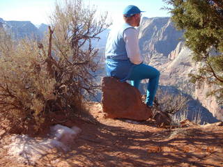 751 6cw. Zion National Park- Observation Point hike - Adam - view from the top