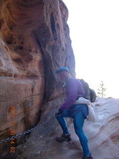 773 6cw. Zion National Park- Hidden Canyon hike - Adam