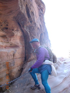 774 6cw. Zion National Park- Hidden Canyon hike - Adam