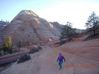 397 6cw. Zion National Park - slickrock - Adam