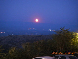 Cottonwood (P52) dinner fly-in - view of moonrise