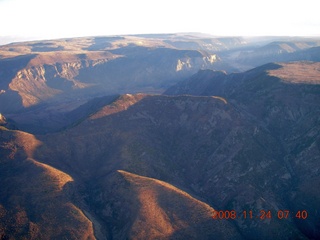 87 6pq. aerial - Colorado canyon at sunrise