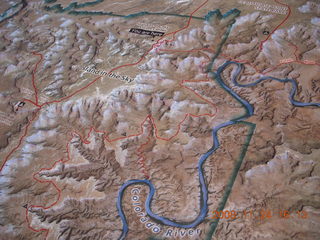 canyonlands relief map in visitor center