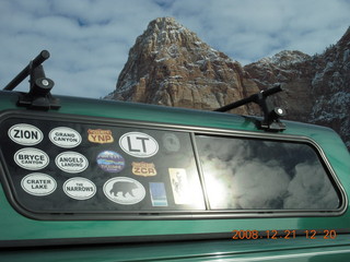 187 6qm. Zion National Park - well-traveled vehicle