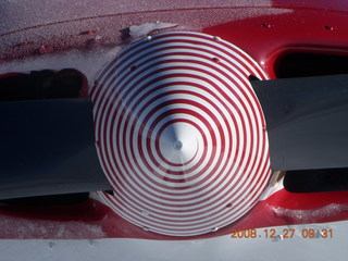 cold snowy road near Flagstaff Airport (FLG)