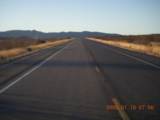 Tombstone run - road with mountains