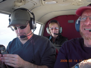 Sean, Kristina, and Adam flying in N8483R