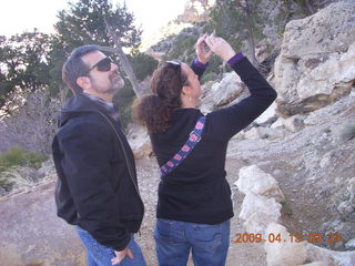 Grand Canyon trip - Judy, Mitch, Adam at South Kaibab