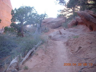 Arches National Park - Devil's Garden hike - tiny slot canyon