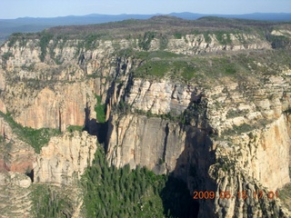 aerial - north of Sedona near sunset