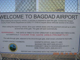 Bagdad Airport (E51) run - airport sign