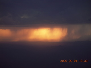 Blythe (BLH) fly-in - sunset through storm clouds