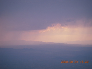 Blythe (BLH) fly-in - sunset through storm clouds