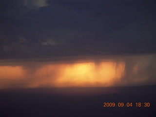 aerial - north of Sedona near sunset