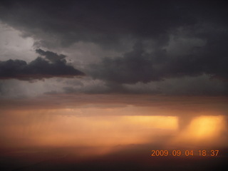 aerial - north of Sedona near sunset