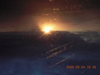 Blythe (BLH) fly-in - sunset through storm clouds